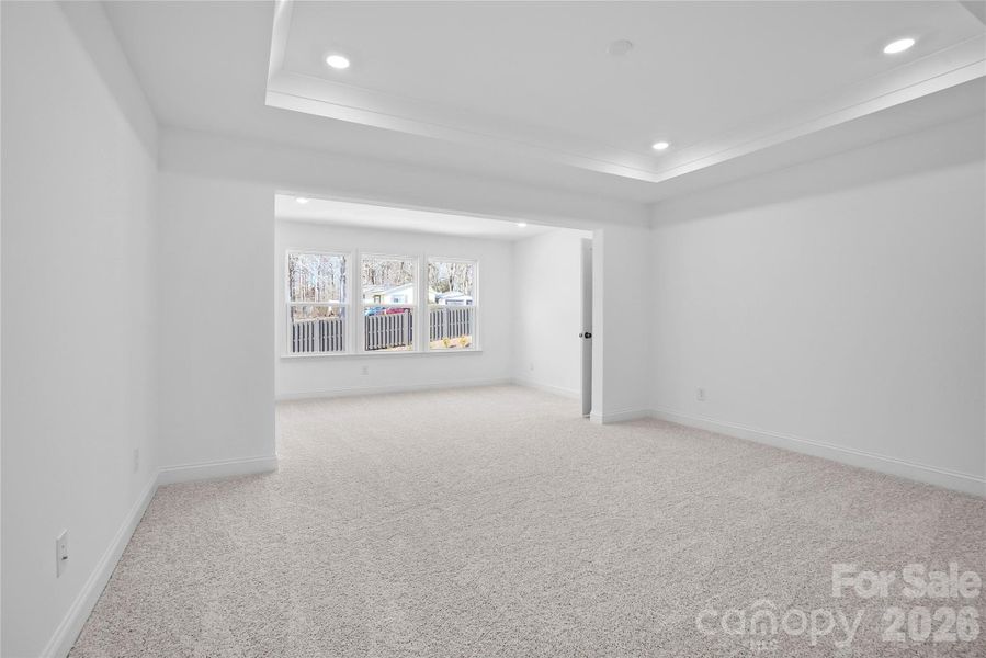 Spacious owner's suite and retreat