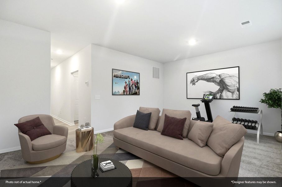 Furnished interior view inside a new home in Nichols Landing, Charlotte (Image 12).