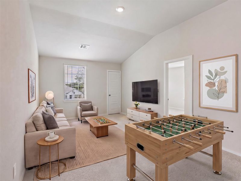 Photo is not of the actual home, but is an inspirational photo of builder’s model home and may depict options, furnishings, and/or decorator features that are not included