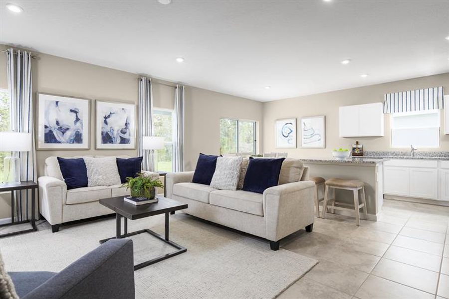Furnished interior view inside a new home in Lakeside Preserve, Lakeland (Image 7).