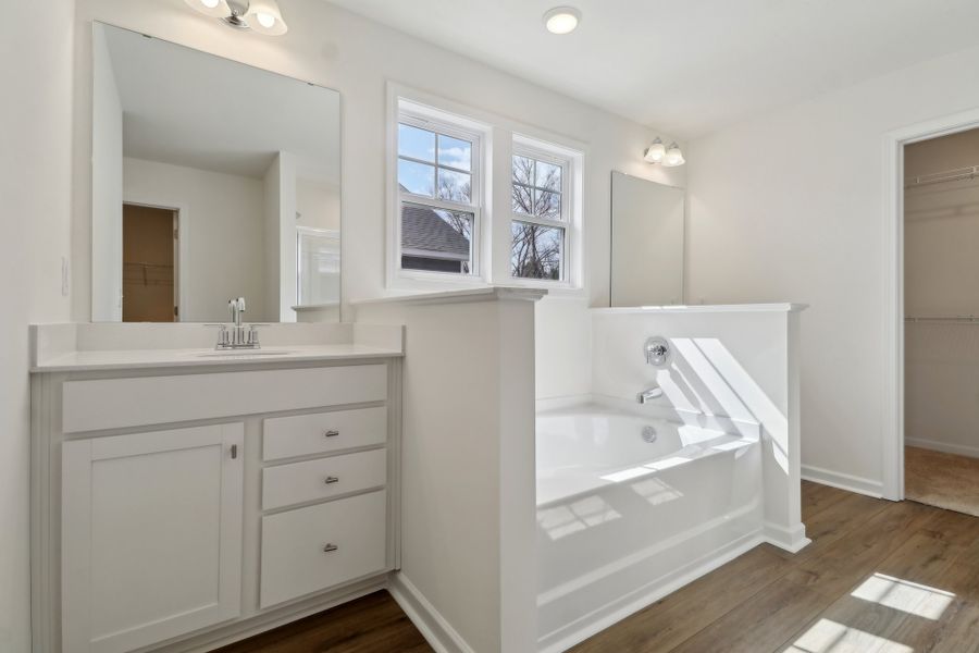 Representative furnished interior of a home built from the Porter II by Great Southern Homes in Cottages at Roofs Pond, West Columbia (Image 58).