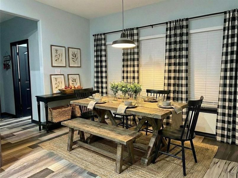 STAGED PHOTO of dining area