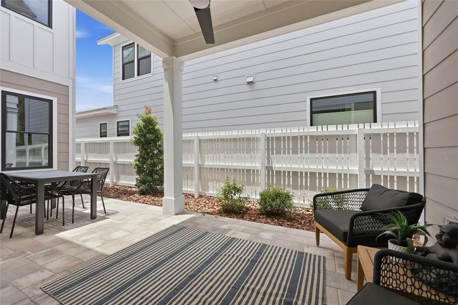 Exterior details and patio area of a home in , Newberry (Image 28).