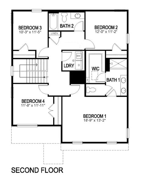2D floor plan layout of this home in Settlers Crossing, Commerce City, CO (Image 3). 2D floor plan layout of this home in Settlers Crossing, Commerce City, CO (Image 3).