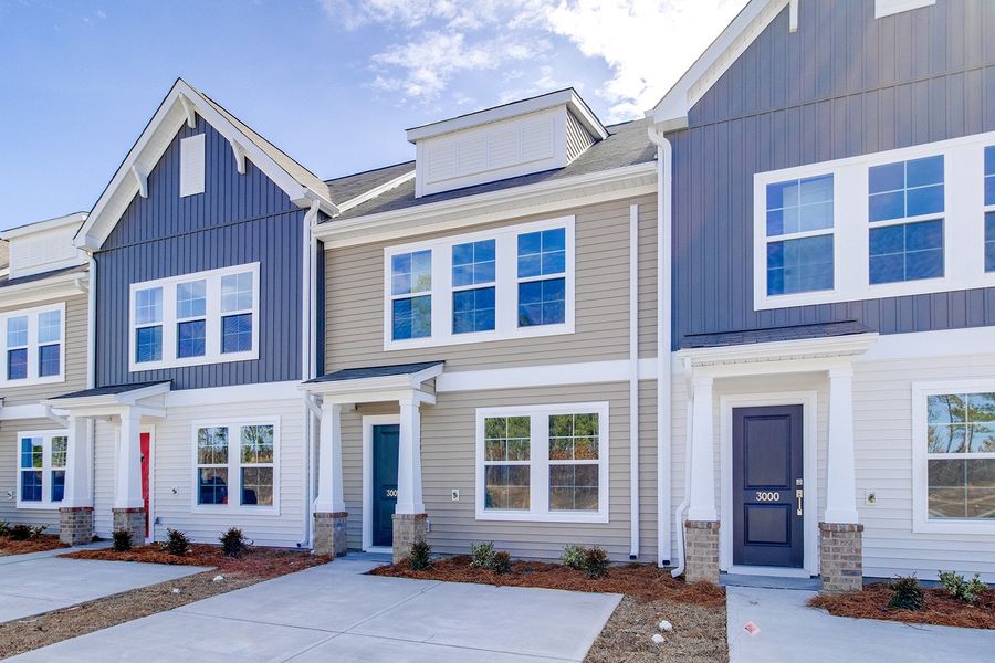 Front exterior of a new home in Astoria, Columbia, SC, highlighting curb appeal (Image 18).