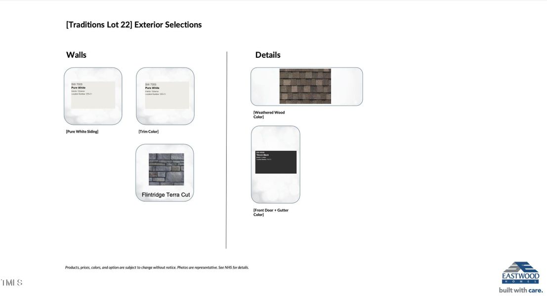 Traditions Lot 22 Storyboard