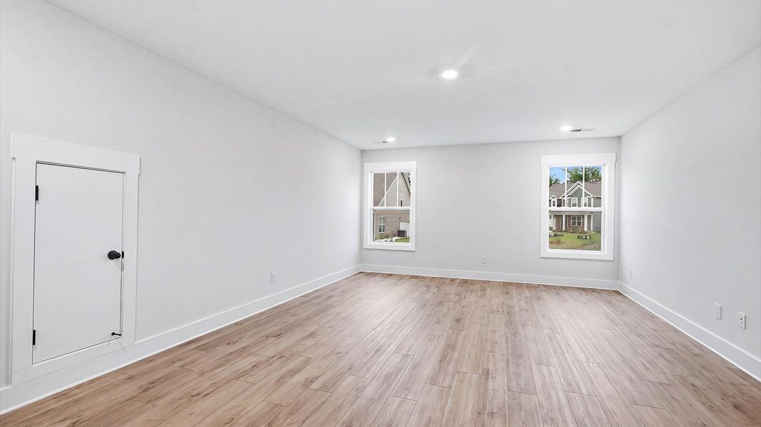 Top-notch design defines this bonus room with hardwood floors and an open, airy layout in Spartanburg, SC