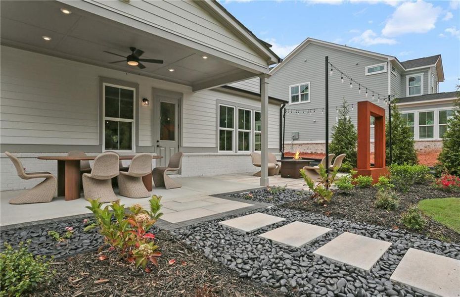 Exterior details and patio area of a home in Silverwood, Cumming (Image 3).