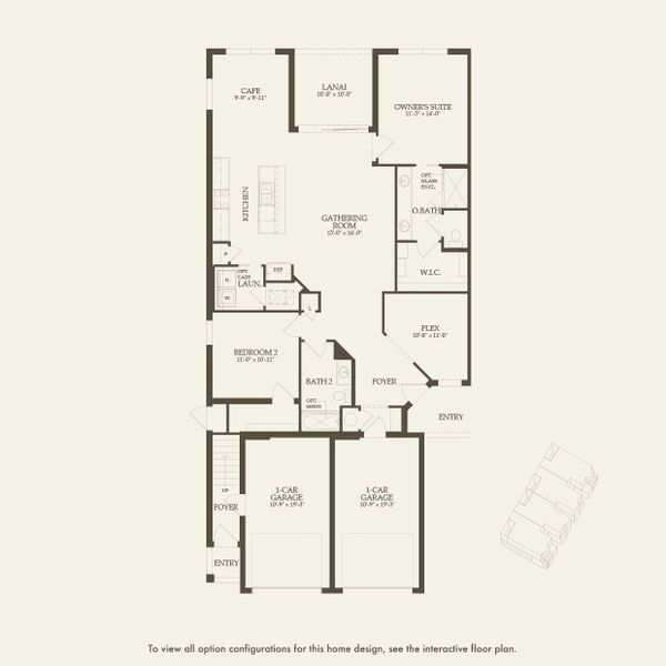 2D floor plan layout for the Egret by Del Webb in Del Webb Naples, Ave Maria, FL (Image 4).