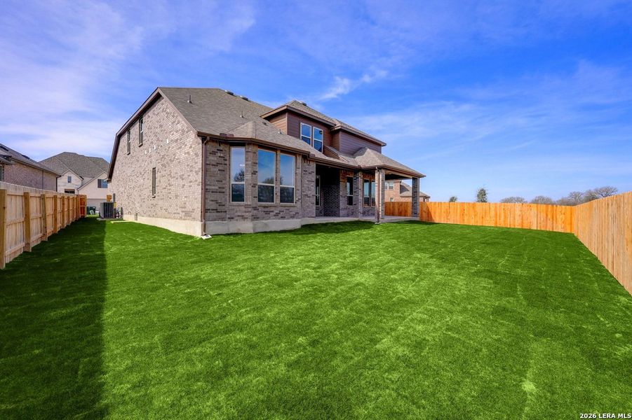 Exterior details and patio area of a home in Alsatian Oaks, Castroville (Image 3). Exterior details and patio area of a home in Alsatian Oaks, Castroville (Image 3).