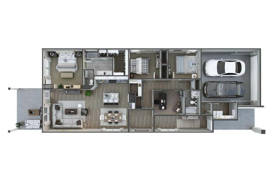 2D floor plan layout for the Blanco by Tri Pointe Homes in Mason Woods, Cypress, TX (Image 4).