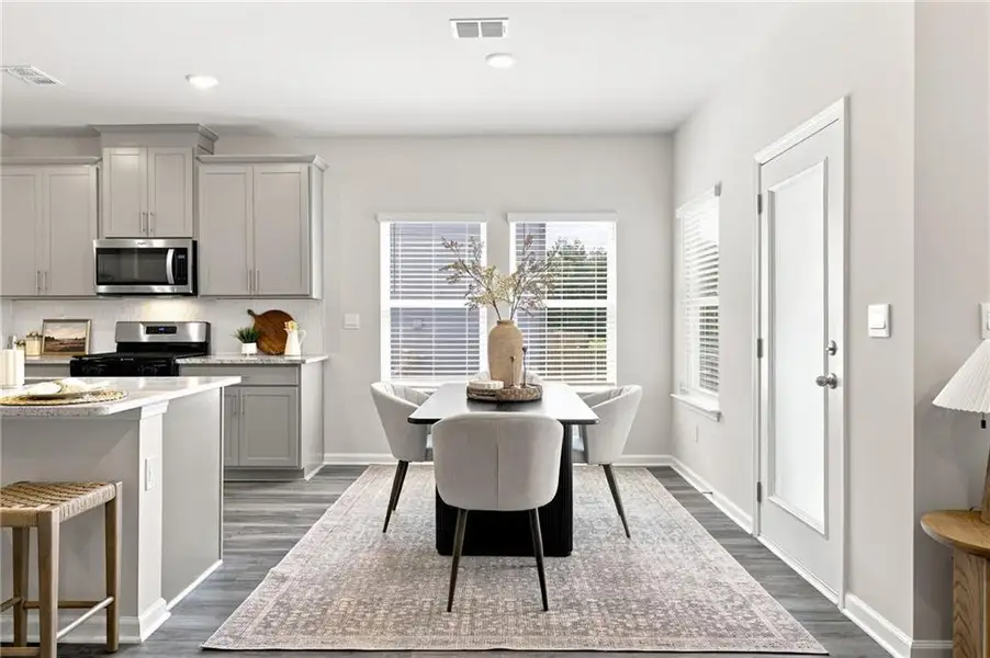 Furnished interior view inside a new home in Parkside at Grayson, Grayson (Image 6).