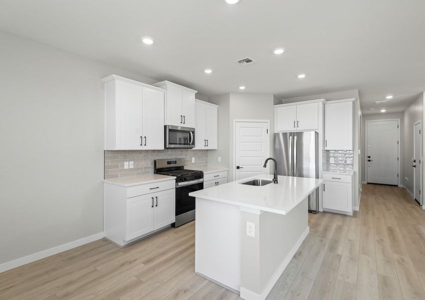 A chef-ready kitchen awaits.