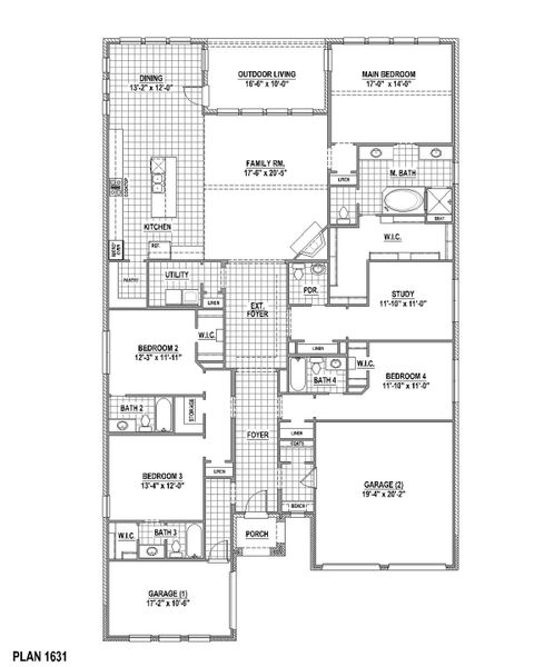 Plan 1631D 1st Floor