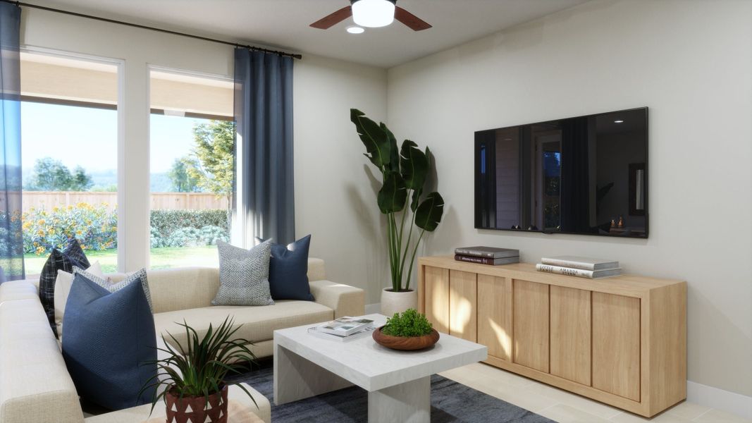Representative furnished interior of a home built from the 4013 by Risewell Homes in Parkton Square, Kyle (Image 4).