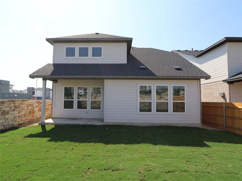 Exterior details and patio area of a home in Estancia West, Manchaca (Image 21).