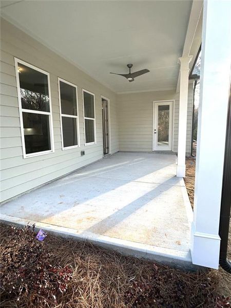 Exterior details and patio area of a home in Cooks Farm, Woodstock (Image 3).