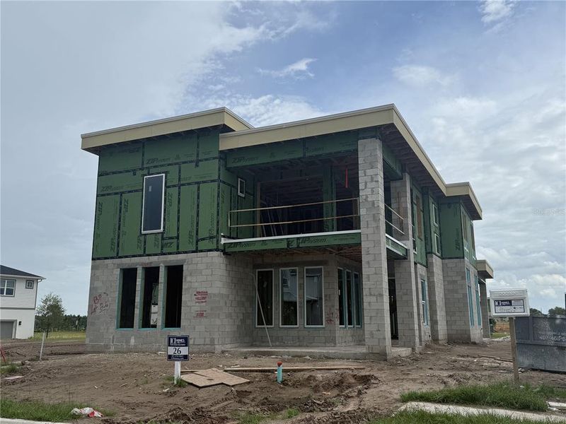 In-progress construction of a new home in Laureate Park, Orlando, FL (Image 1). In-progress construction of a new home in Laureate Park, Orlando, FL (Image 1).