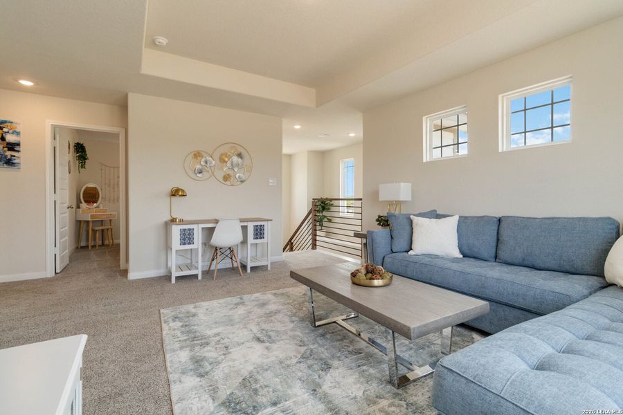 Furnished interior view inside a new home in Applewhite Meadows, San Antonio (Image 4). Furnished interior view inside a new home in Applewhite Meadows, San Antonio (Image 4).