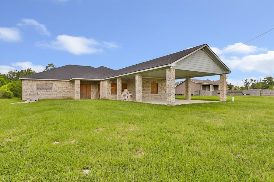Front exterior of a new home in , Cleveland, TX, highlighting curb appeal (Image 9). Front exterior of a new home in , Cleveland, TX, highlighting curb appeal (Image 9).