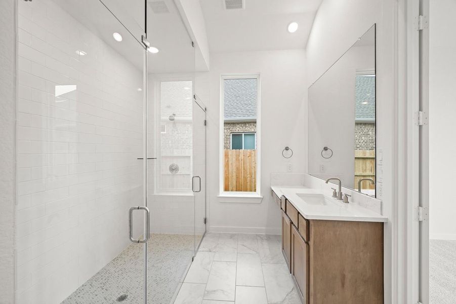 Furnished interior view inside a new home in Grand Central Park: 55ft. lots, Conroe (Image 7).