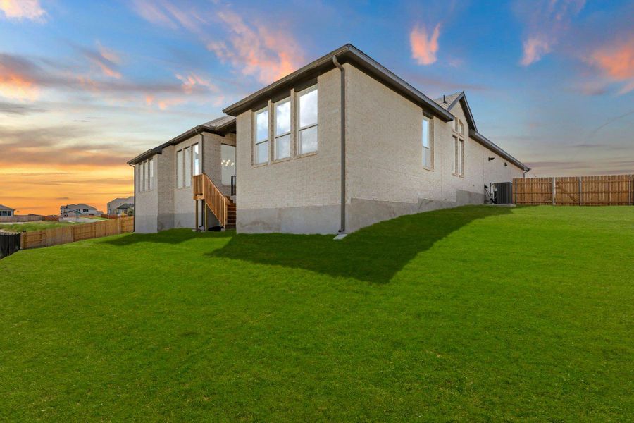 Rear of Home and Private Backyard
