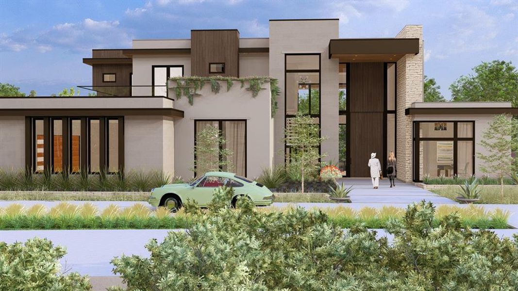 Front exterior of a new home in , Westlake, TX, highlighting curb appeal (Image 7).