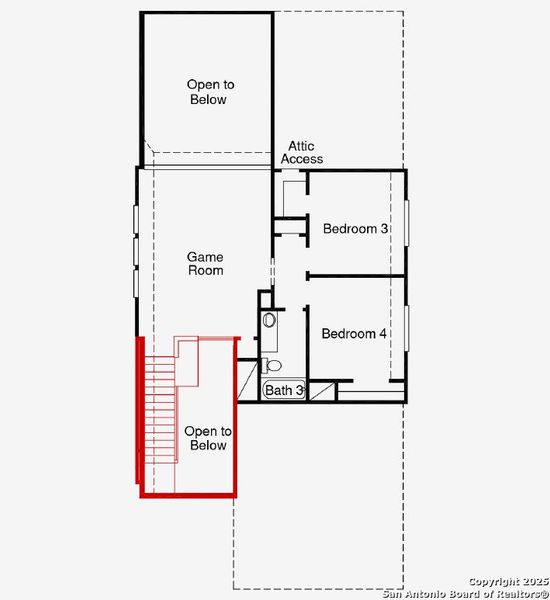 2D floor plan layout of this home in Rhine Valley, Schertz, TX (Image 4).