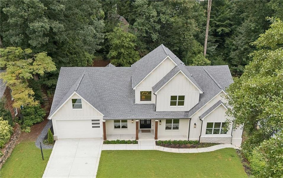 Front exterior of a new home in , Atlanta, GA, highlighting curb appeal (Image 36).
