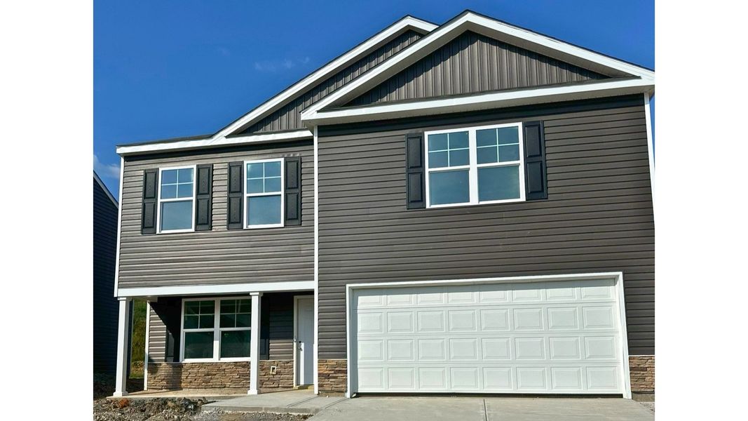 Front exterior of a new home in Hudson Terrace, Bristol, TN, highlighting curb appeal (Image 1). Front exterior of a new home in Hudson Terrace, Bristol, TN, highlighting curb appeal (Image 1).