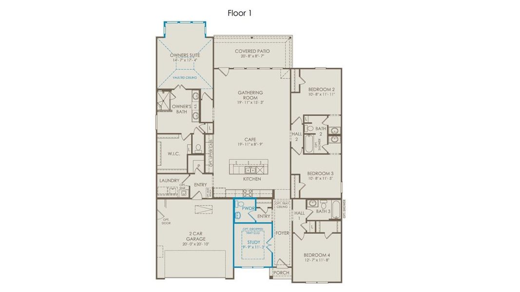 2D floor plan layout of this home in Overland Grove, Forney, TX (Image 4). 2D floor plan layout of this home in Overland Grove, Forney, TX (Image 4).