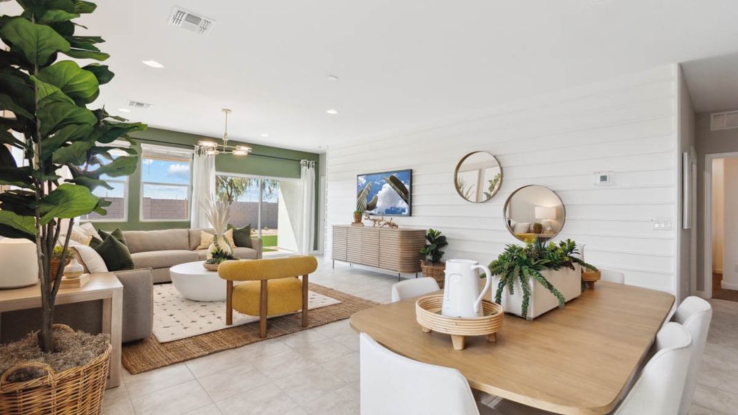 Furnished interior view inside a new home in Sorrento, Maricopa (Image 8). Furnished interior view inside a new home in Sorrento, Maricopa (Image 8).