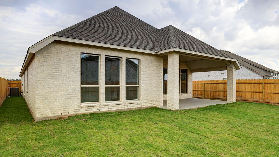 Exterior details and patio area of a home in Alsatian Oaks 50', Castroville (Image 19). Exterior details and patio area of a home in Alsatian Oaks 50', Castroville (Image 19).