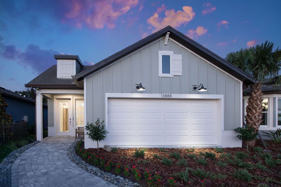Representative exterior photo of a completed home built from the Hallmark by Del Webb in Del Webb Stone Creek, Ocala, FL (Image 21).