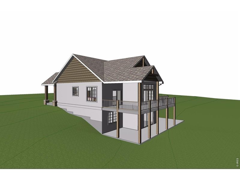 Exterior rendering of this home design in , Red Feather Lakes, CO (Image 7).