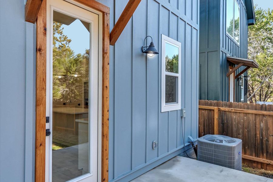 Exterior details and patio area of a home in , Wimberley (Image 17).
