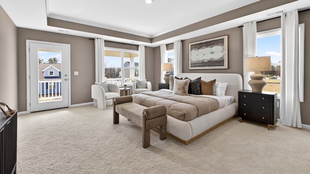 Representative furnished interior of a home built from the Calhoun by D.R. Horton in Madden West, Fuquay Varina (Image 15).
