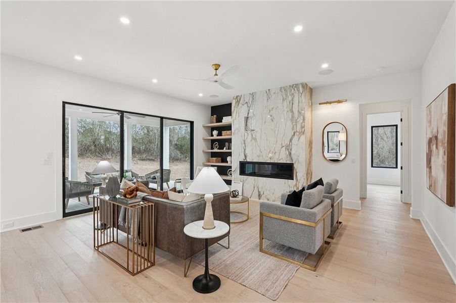 Furnished interior view inside a new home in , Roswell (Image 9).