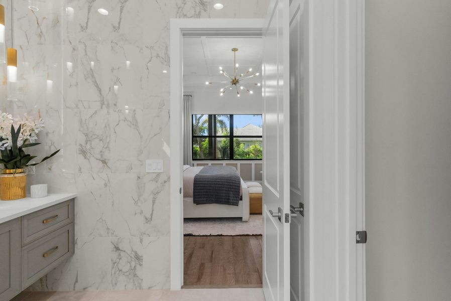 2D floor plan layout for the Indigo Grande 4 by GHO Homes in Seaglass, Vero Beach, FL (Image 72).