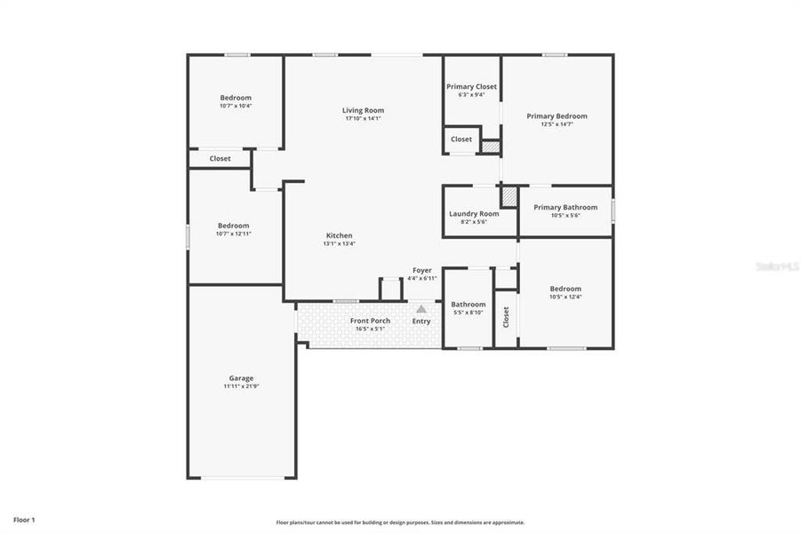 2D floor plan layout of this home in , North Port, FL (Image 5).