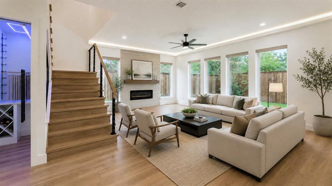 Furnished interior view inside a new home in , Dallas (Image 5).