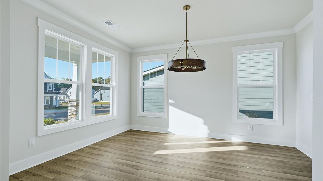 Exclusive dining area with sophisticated lighting and superior style near Downtown Simpsonville