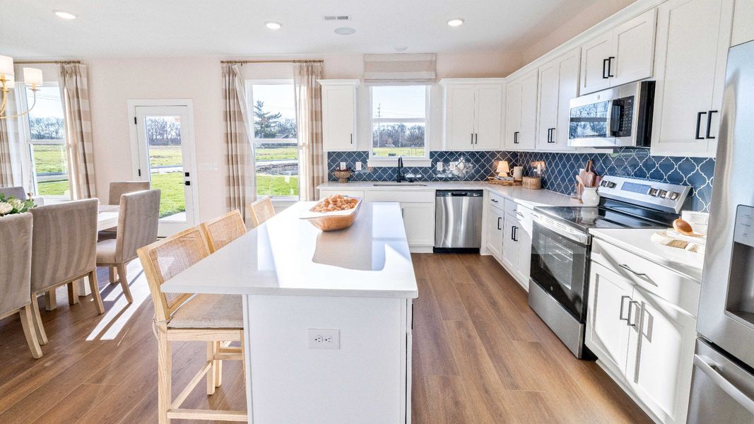 Kitchen with access to patio