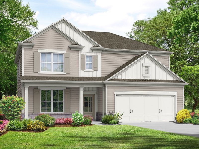 Representative exterior photo of a completed home built from the The Landon II by My Home Communities in Robins Estates, Warner Robins, GA (Image 6).