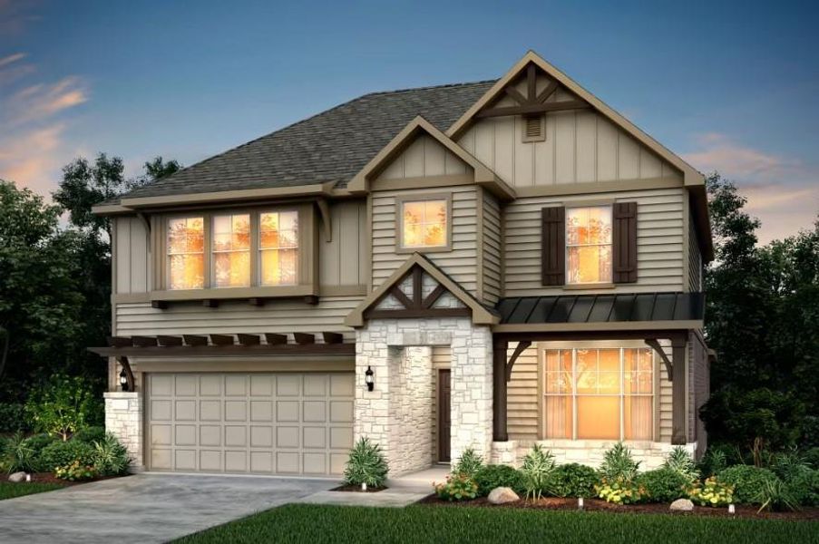 Pulte Homes, Caldwell elevation K rendering