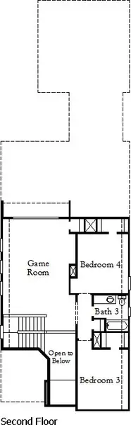 2D floor plan layout of this home in Mustang Lakes, Celina, TX (Image 5).