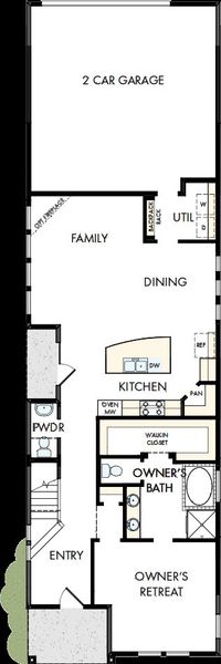 2D floor plan layout of this home in Talia – Cottage Series, Mesquite, TX (Image 4). 2D floor plan layout of this home in Talia – Cottage Series, Mesquite, TX (Image 4).