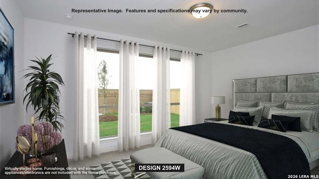 Furnished interior view inside a new home in Homestead 55', Schertz (Image 7).