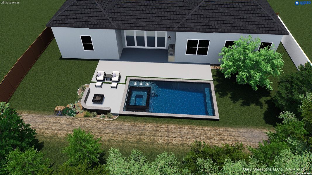 Exterior rendering of this home design in , Boerne, TX (Image 4).