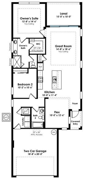 2D floor plan layout of this home in Cresswind Palm Beach at Westlake, Westlake, FL (Image 5). 2D floor plan layout of this home in Cresswind Palm Beach at Westlake, Westlake, FL (Image 5).